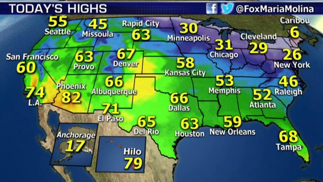 National forecast for Friday, February 6