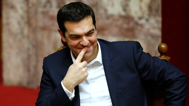 Greek PM goes casual for the nation's debt