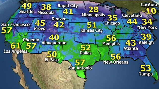 National forecast for Sunday, February 8