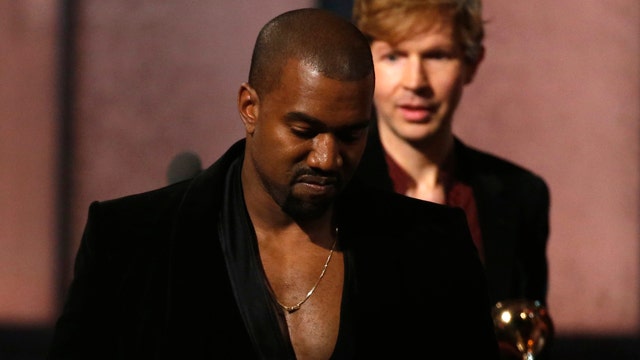 Kanye storms Grammys stage, rants against Beck