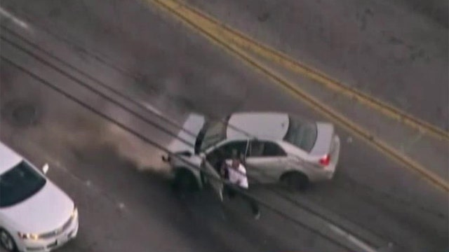 Police shoot suspect during dramatic chase and carjacking