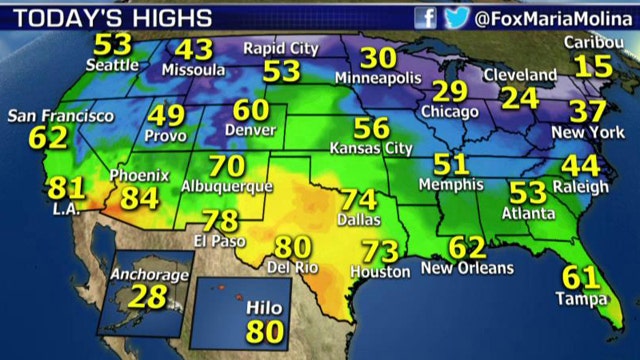 National forecast for Tuesday, February 10