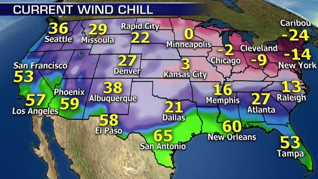 National forecast for Monday, February 16