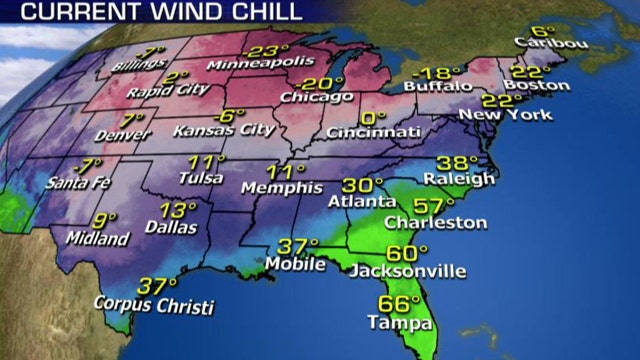 National forecast for Monday, February 23