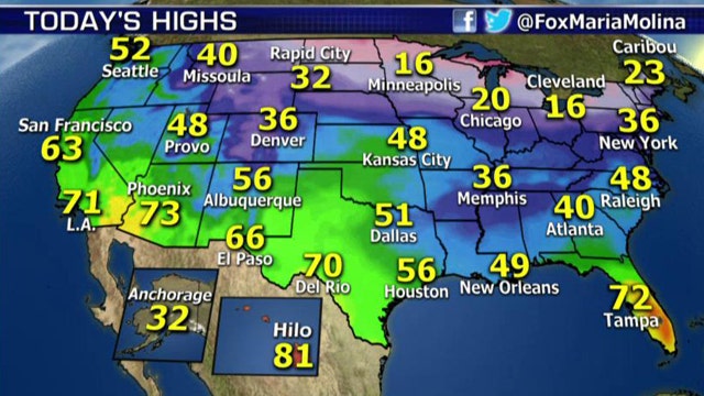 National forecast for Wednesday, February 25