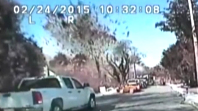 Huge gas leak explosion caught on police dash cam