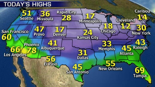 National forecast for Friday, February 27