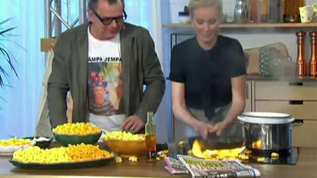 Flaming hot Cheez Doodles!