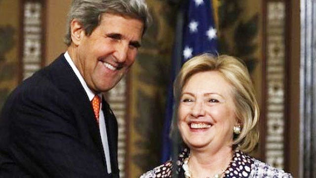 Would you buy them dinner? : Hillary Clinton and John Kerry