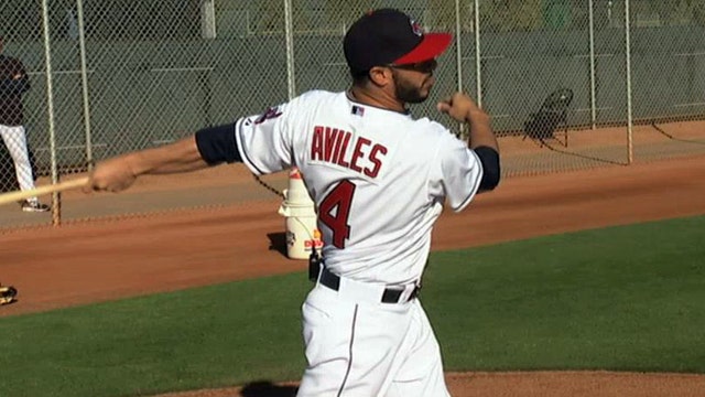 Cleveland Indians talk batting practice at spring training 