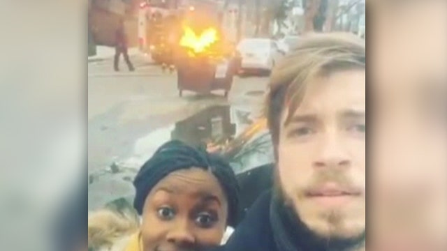 Why you shouldn't take a selfie in front of a fire