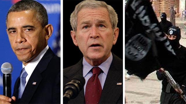 Obama blaming Bush administration for rise of ISIS?