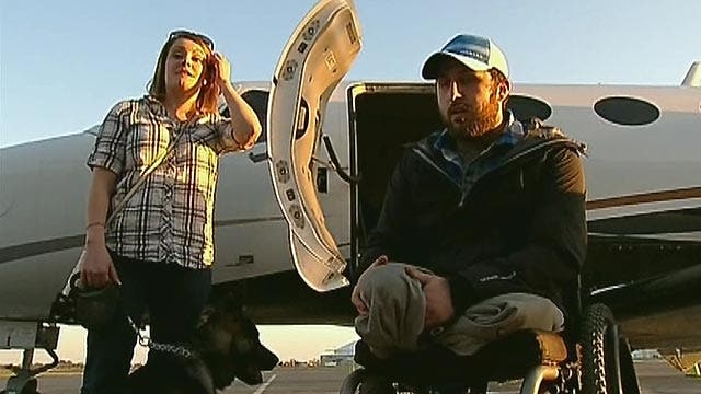 Veterans Airlift Command helps wounded hero get home