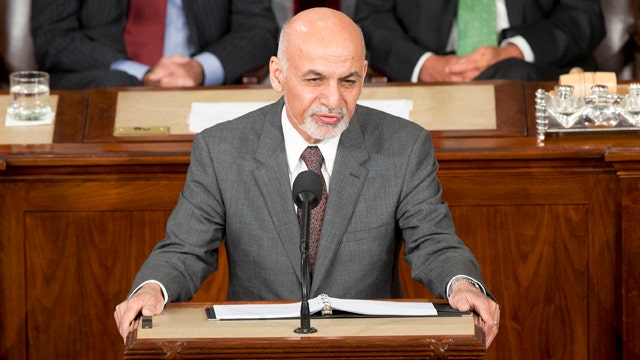 Afghanistan's president thanks Americans for their sacrifices