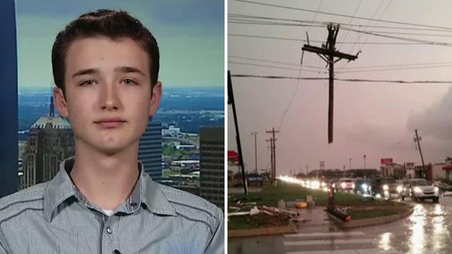 Oklahoma teen finds hanging cross among tornado debris