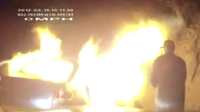 Graphic video: Taser sparks explosion, fire kills driver 