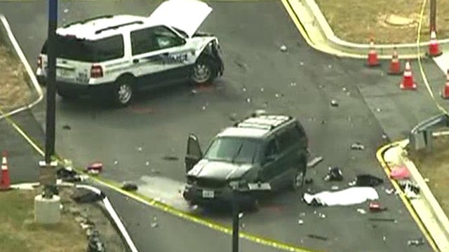 Injuries reported after vehicle tries to ram gate at NSA HQ