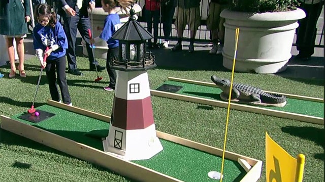 Forget the Masters! We're playing mini-golf
