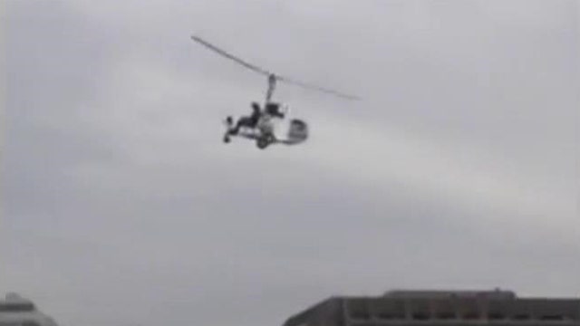 Video captures gyrocopter flying, landing near US Capitol