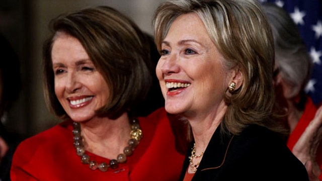 Pelosi suggests a vote for Hillary Clinton will help women