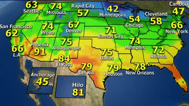 National forecast for Thursday, April 21