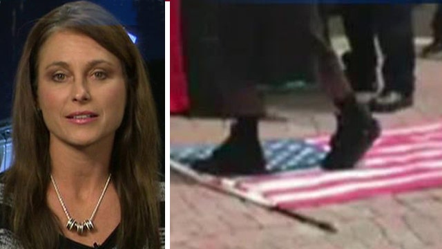 Hero vet defends the flag 'at all costs' 