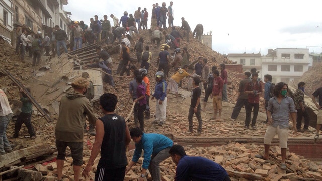 Massive earthquake strikes Nepal