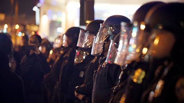 SWAT teams respond to anti-police protests in Baltimore