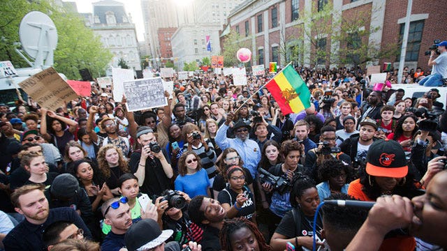 Protests in support of Baltimore spread across the nation