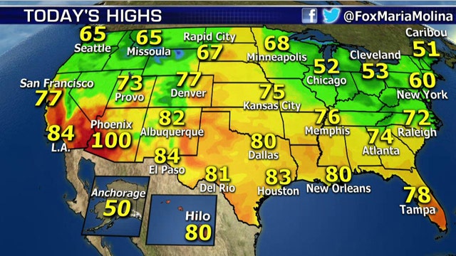 National forecast for Thursday, April 30