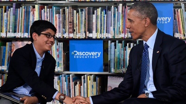 Kid moderator to Obama: Wrap it up, Mr. President