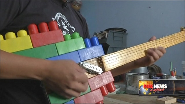 Musicians create instruments from rubbish
