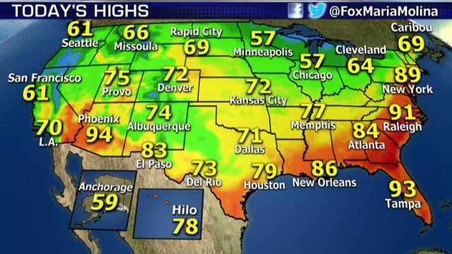 National forecast for Tuesday, May 12