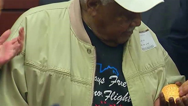 Tuskegee Airman surprised with Congressional Gold Medal