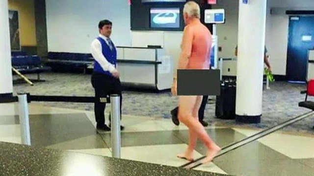 Man gets naked in airport to protest overbooked flight