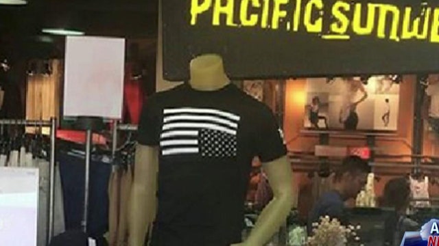 Retailer removes upside-down American flag t-shirt