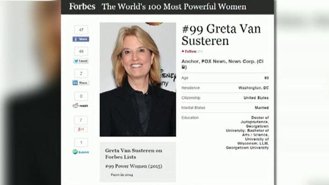 Greta: Thank you, Forbes, for 'Most Powerful' honor