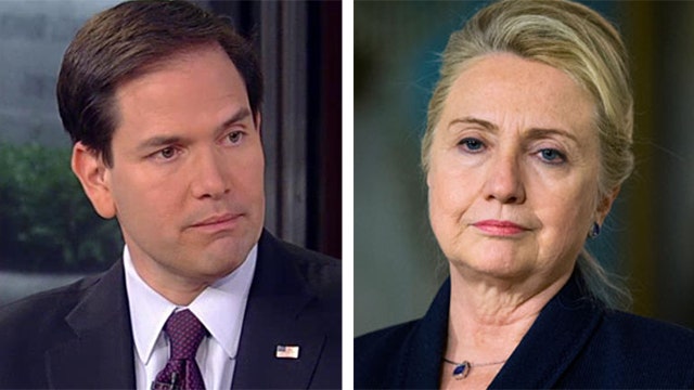Rubio challenges Clinton to defend record as sec'y of state