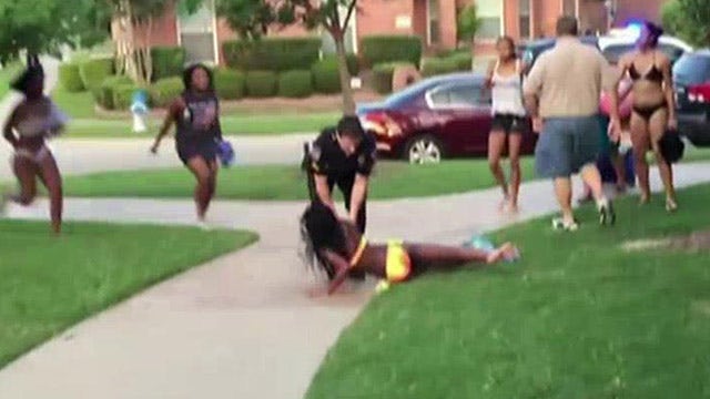 Officer's conduct in question after pool party confrontation