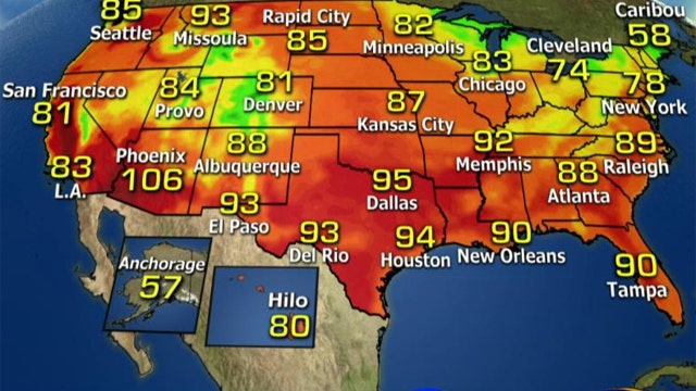 National forecast for Monday, June 8