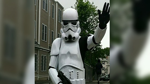 'Stormtrooper' arrested for loitering outside school