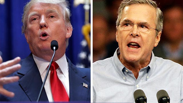 Campaign kickoffs: Trump gets flashy, Bush goes off script