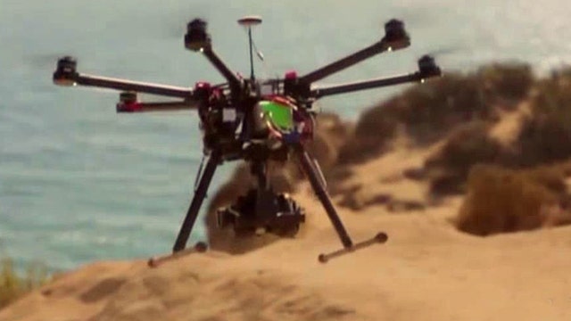 Lifeguards using drone to spot sharks in water