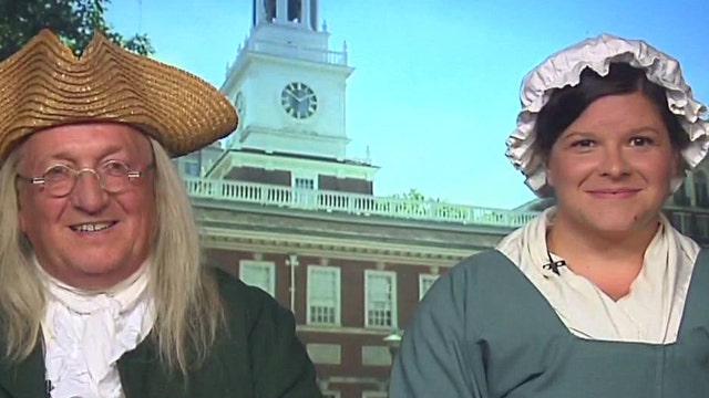 Ben Franklin and Betsy Ross reflect on birth of our nation