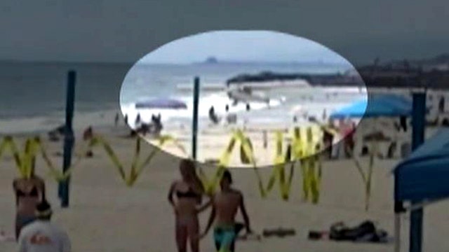 Two injured when small plane crash-lands on crowded beach