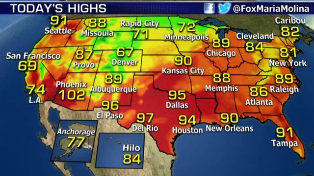 National forecast for Monday, July 6