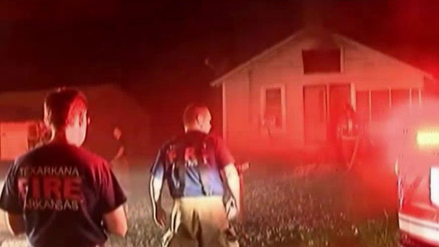 Arkansas house explodes in backdraft fire