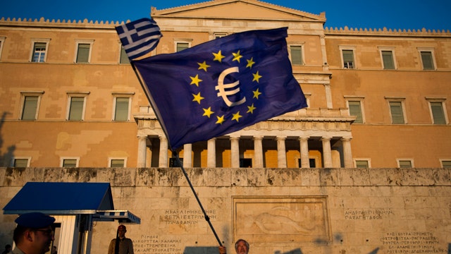 Demonstrators gather at pro-European union rally in Athens 