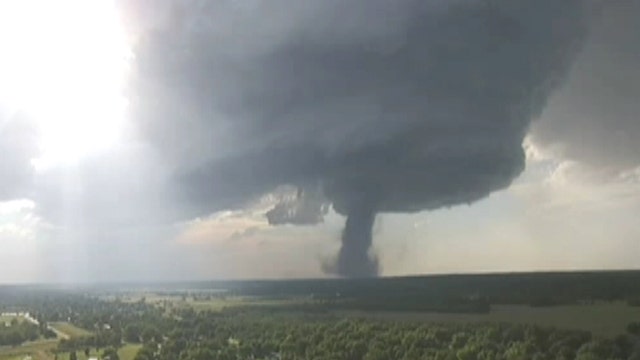 Drone tracks tornado touchdown in Kansas