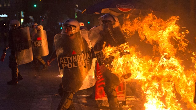 Violent protests in Greece as rioters clash with police